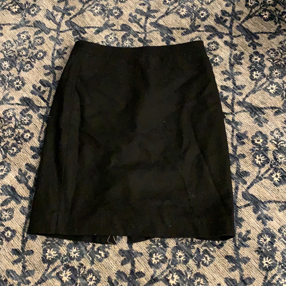 J Crew Factory Black Wool Pencil Skirt
